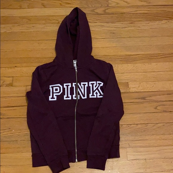 PINK Victoria's Secret Tops - Maroon PINK Victoria Secret zip-up
